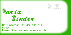 maria minder business card